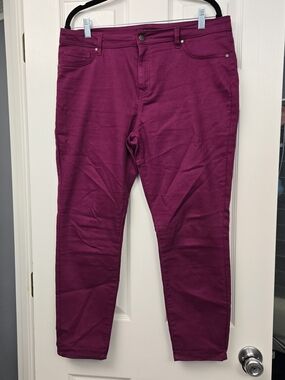 d.jeans Magenta Plum Purple Ankle Skinny Jeans Pants Womens Size 14 Stretch